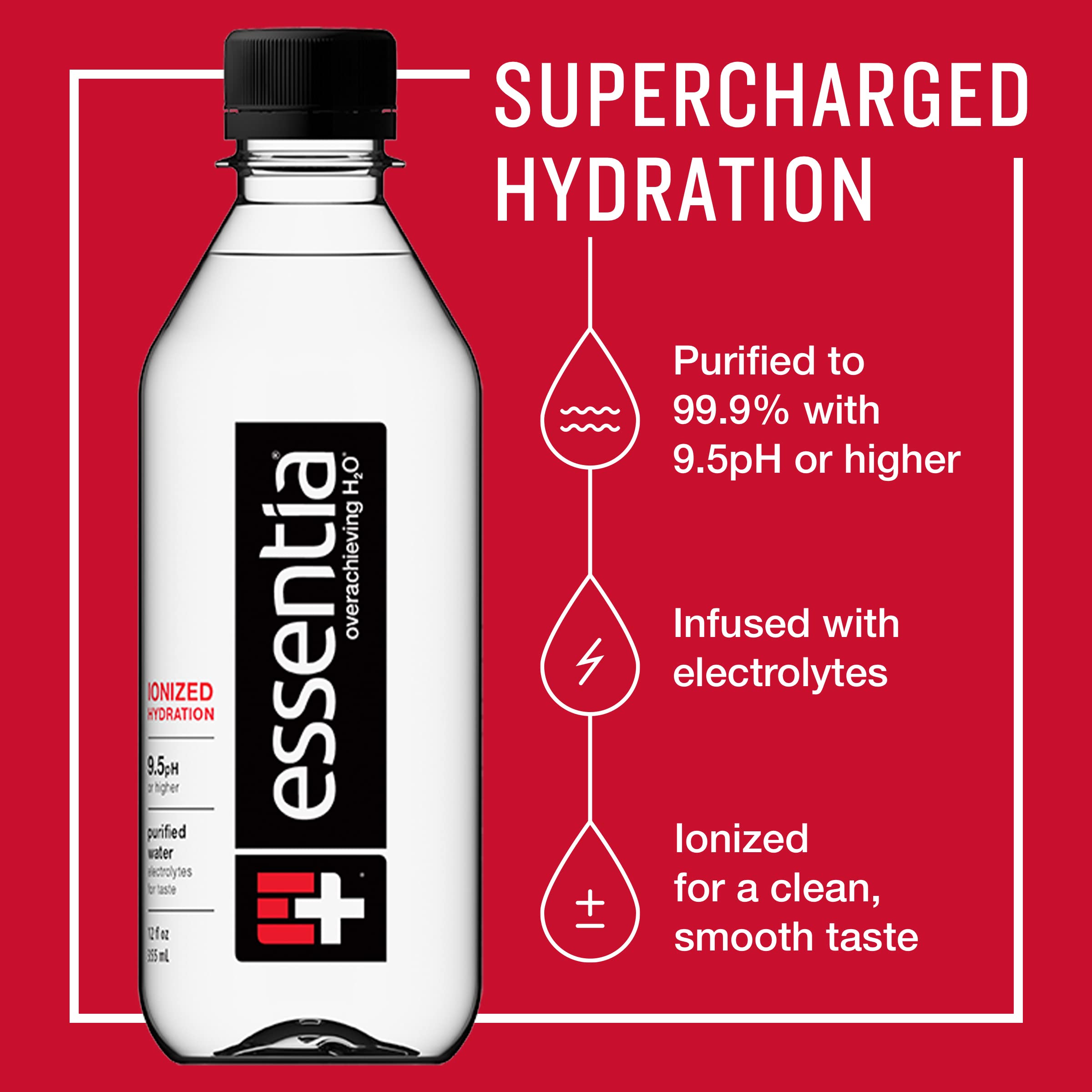 Essentia Water; Ionized Alkaline Bottled Water; 99.9