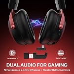 Monster Mission 350 Gaming Headset for PC, PS4, PS5, with Virtual 7.1 Surround Sound, RGB Lighting, Memory Foam, Over Ear Headphones for Switch, Xbox Series X/S, Laptop, Mobile