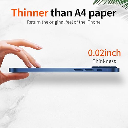 Miniatura 2 de Purluct Funda delgada para iPhone 15 Pro Max, con acabado transparente (no amarillea), funda ultra protectora con protección de cámara de 6.7