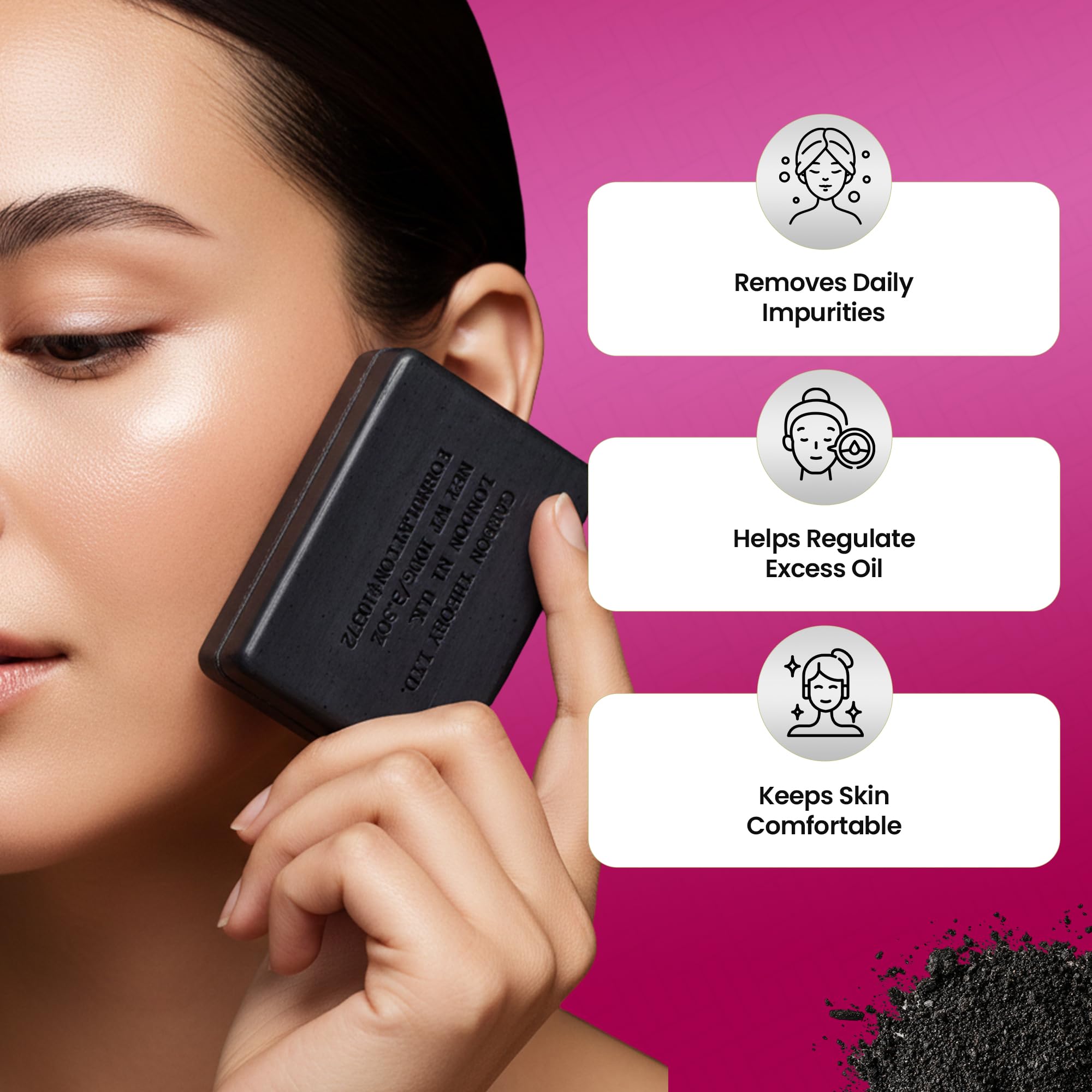 Carbon Theory Anti-Breakout Face Cleansing Bar 100g | Shea Butter Enriched Soap Bar for Oily Skin that Removes Impurities, Hydrates and Helps Regulate Excess Oils.