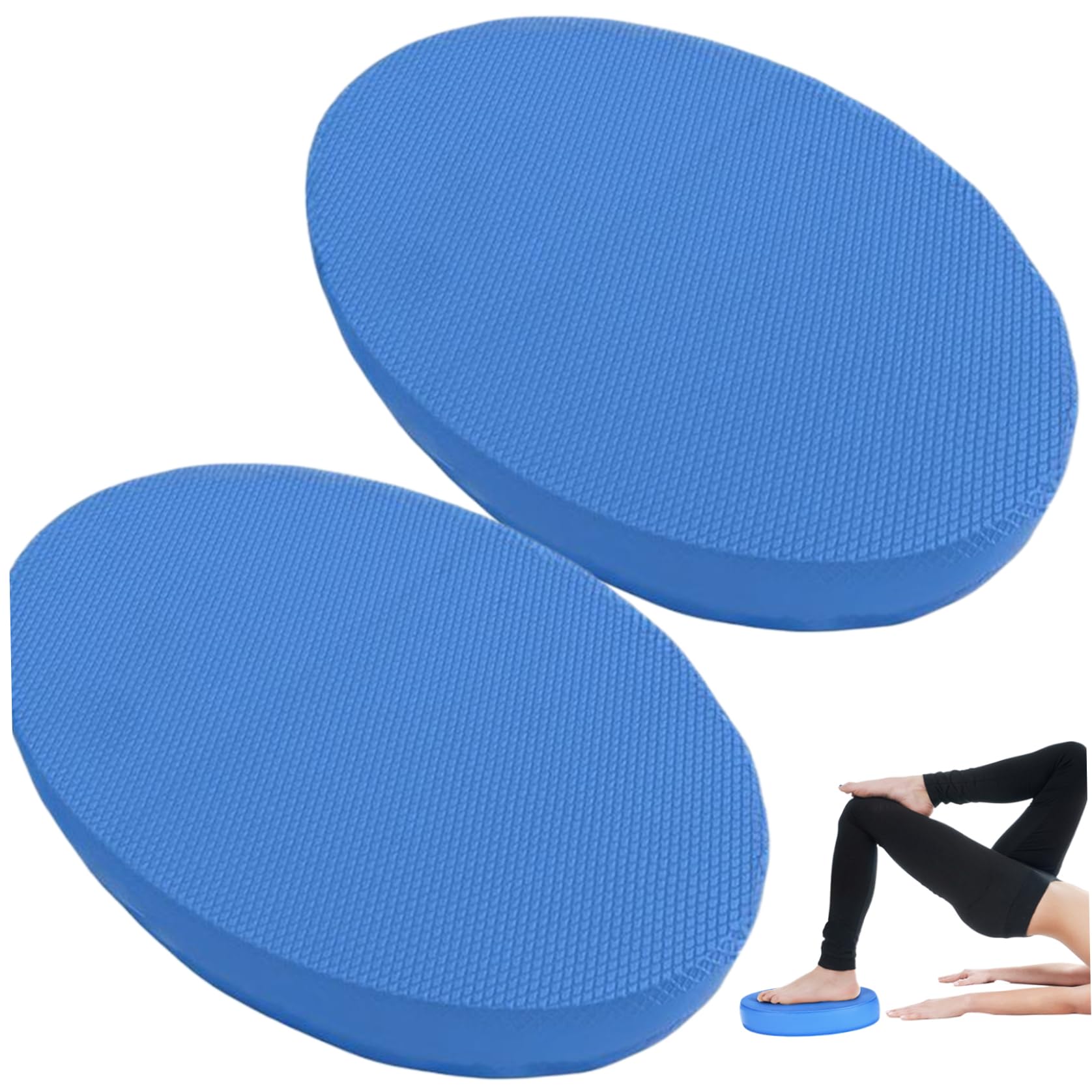 2 Tapis D'équilibre Pour Yoga MUNE Lifestyle – Bleu, Mousse EVA/TPE, Lot De 2