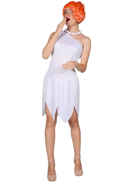 Ciao Mujer Wilma Flintstones Costume Originale Donna (taglia Unica Adulto) Disfraces Not Applicable, Bianco