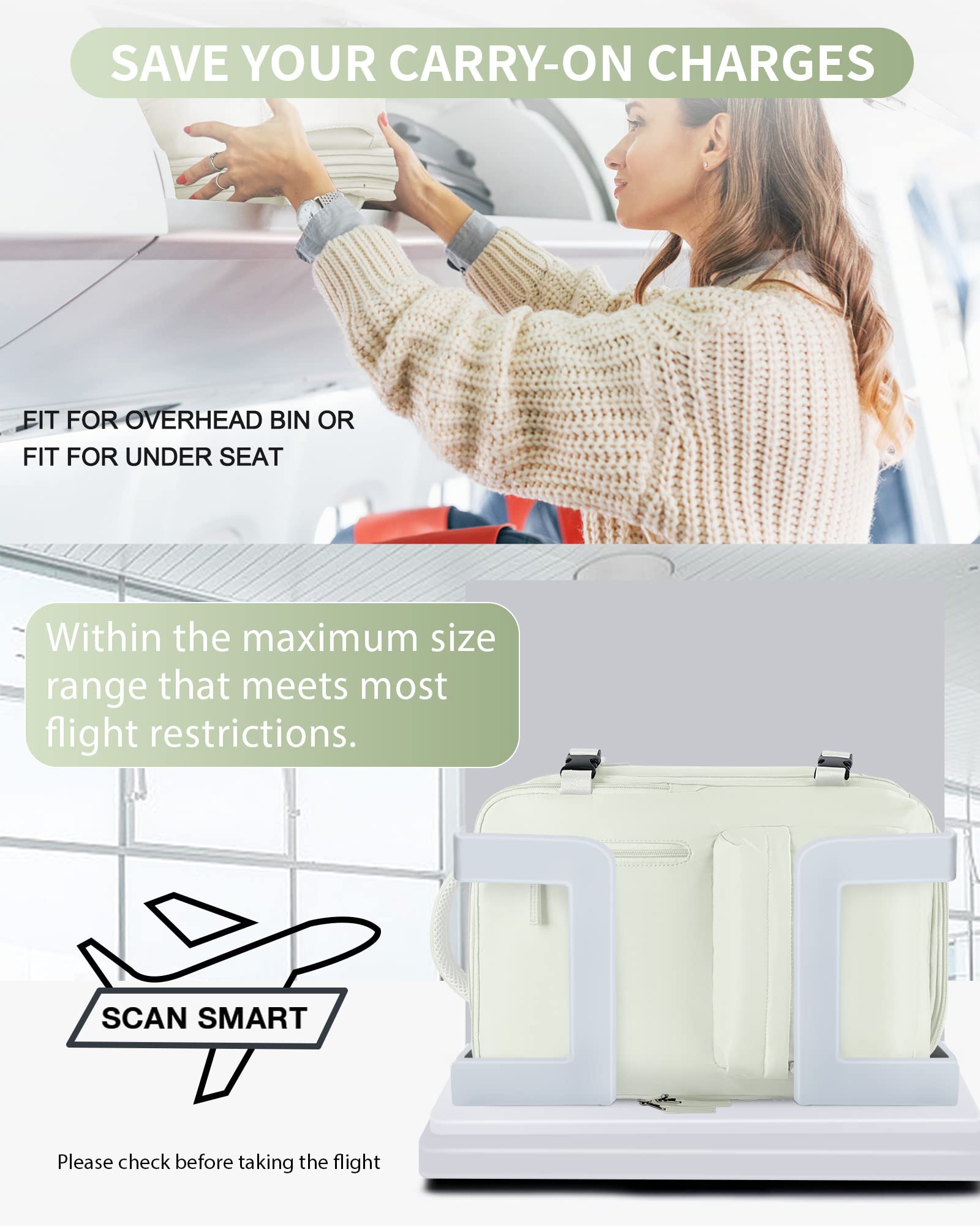 BJLFS Borse da Cabina per Ryanair 40×20×25 Bagaglio a Mano Easyjet 45×36×20 Borsa Zaino da Viaggio, Zaino da trekking,Zaino Casual per laptop da 14 pollici per scuola