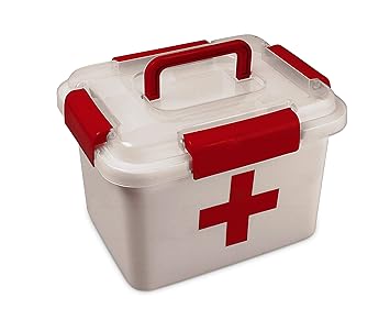aaKaR Sonal - Multi Purpose Storage Box - Medical Box, First Aid, Jewelry, (Large, White)