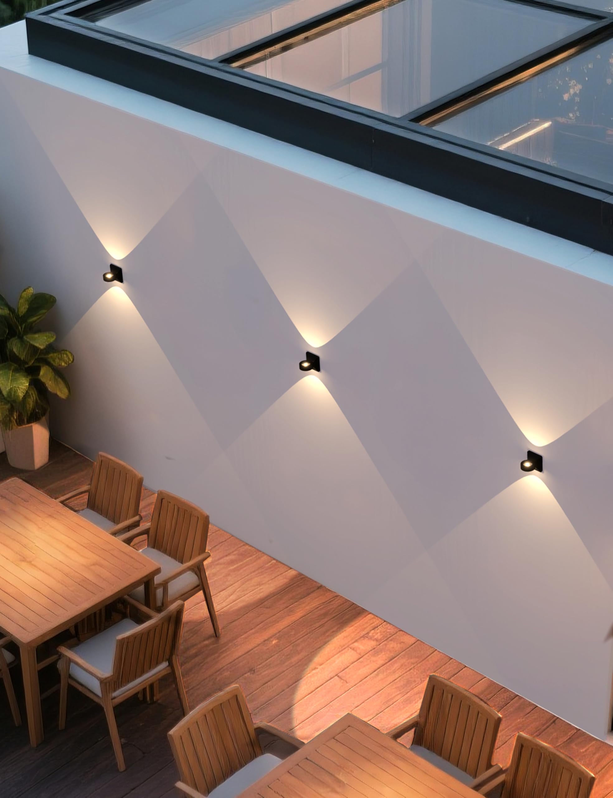 Tubicen Dimmable Outdoor Wall Lights Up Down LED Patio Light Fixtures High IP65 Waterproof Exterior Wall Lighting for — view 5