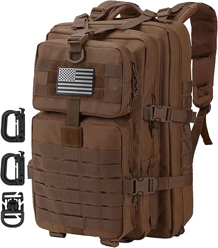 Vista 36 de Mochila táctica militar para campamento de 3 días, equipo de asalto para transportar carga, ligero y modular, Negro