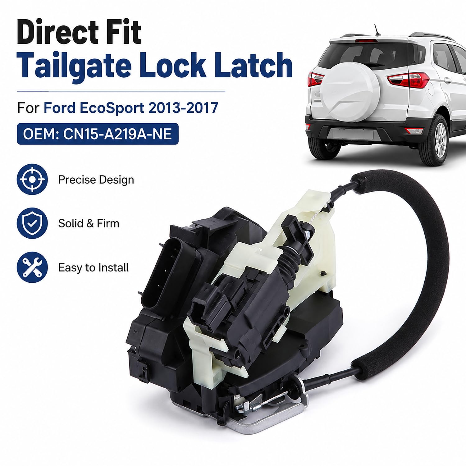 Serratura del portellone posteriore per Ecosport 2013-17, OEM:CN15-A219A-NE Gruppo Chiusura Portellone Posteriore di Ricambio CN1A-5426413-BE, per Ford Eco-Sport 2013/2014/2015/2016/2017