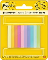 Vista 1 de Post-it - Post-it, 1/2 x 1 3/4 pulgadas, colores brillantes surtidos, 50 hojas/paquete, 10 paquetes por producto (670-10AB)