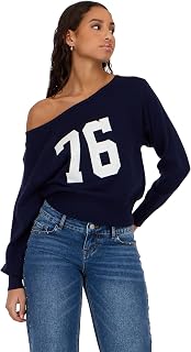 Forever 21 Women's Off Shoulder Slouchy Sweater with High Rib Start