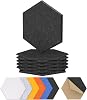 12 Pack Hexagon Acoustic Panels, TONOR 12x 10x 0.4 Self-adhesive Sound Proof Panels for Walls, Sound Dampening Insulation Treatment Wall Panel, Sound Absorbing Padding for Studio, Office, Home Grey