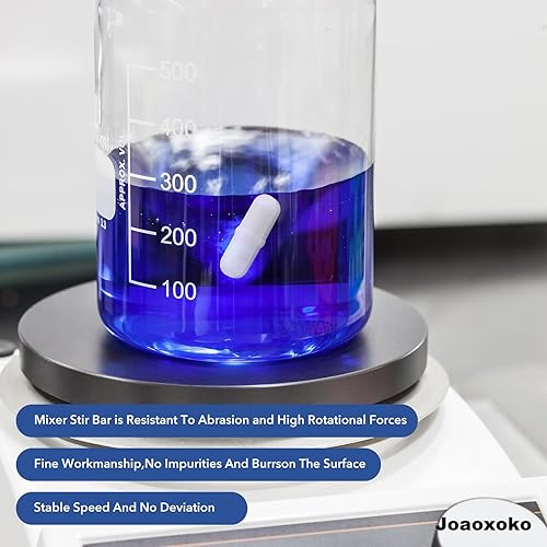 Miniatura 4 de Juego de barra de agitación magnética, 12 piezas, agitador magnético de PTFE, barra mezcladora agitadora de laboratorio blanca de 0.8 pulgadas,