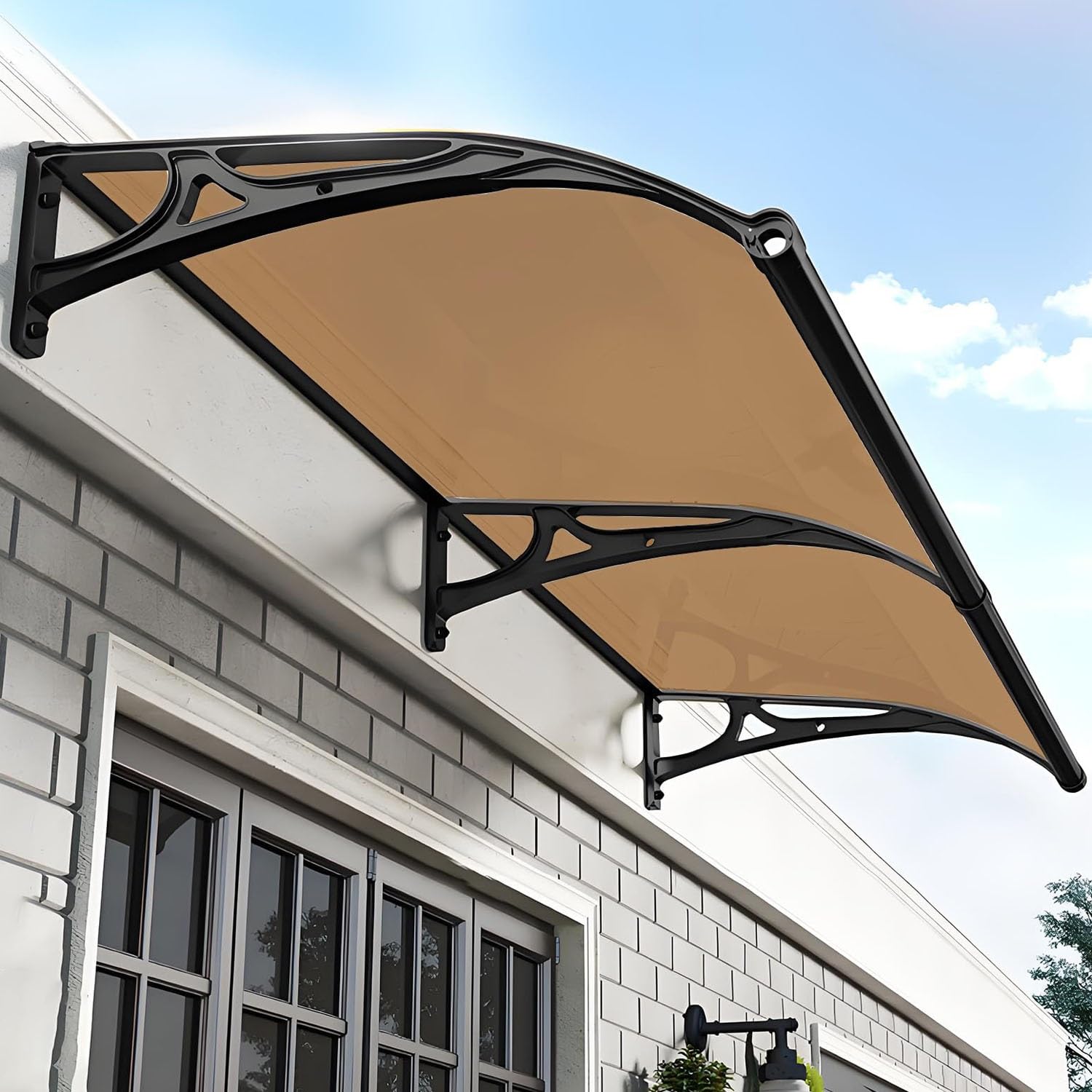 Auvent d'extérieur anti-UV : protégez votre entrée de la pluie avec ce toit 80x270cm