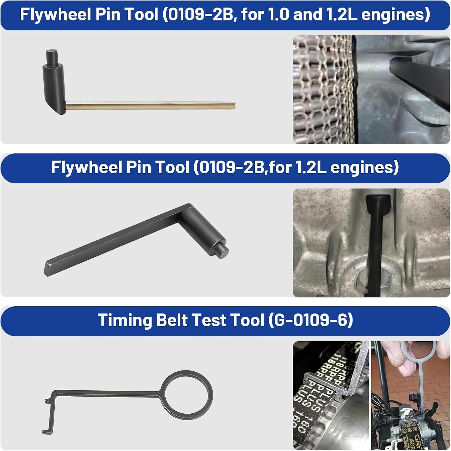 TANIASHOP Kit Messa in Fase Motori PSA 1.0 1.2 PureTech GDI VTi VVT per Peugeot Citroen Opel Toyota – Set Fasatura Professionale Alberi a Camme e Volano