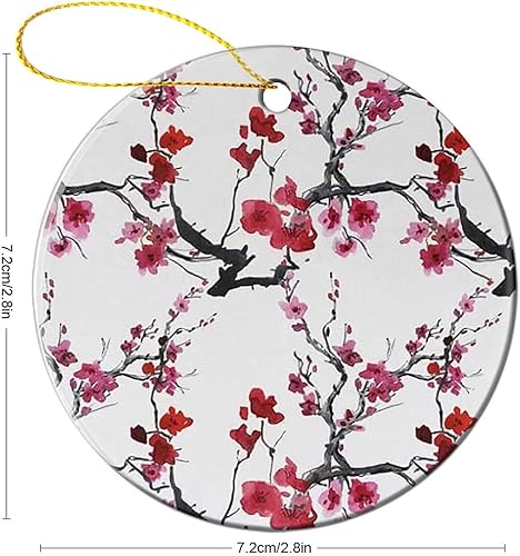 Miniatura 2 de Adornos de Navidad de cerámica 2023 para niños, amantes y amigos, adorno colgante de doble cara de 2.8 pulgadas con caja, recuerdo redondo, elegante