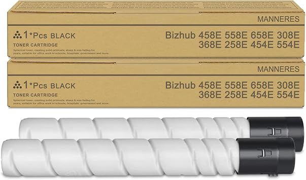 TN516 TN515 TN514 TN513 TN512 TN324 TN326 Black Toner Cartridge 2 Pack Compatible TN-516 Toner Cartridge Replacement for Konica Minolta Bizhub 308E 458E 558E 658E 368E 454E 554E Printer