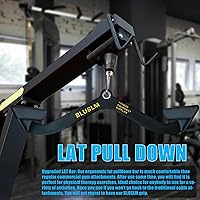 Vista 4 de LAT Pull Down Bar for Cable Machine, LAT Pulldown Attachments T-bar V-bar Cable Attachment for Gym, Back Tricep Strength Training Handle