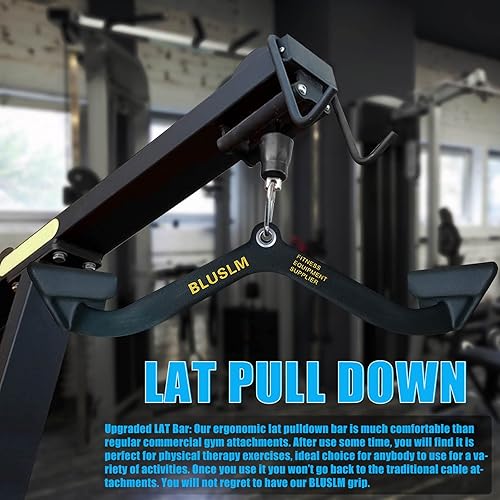 Miniatura 4 de LAT Pull Down Bar for Cable Machine, LAT Pulldown Attachments T-bar V-bar Cable Attachment for Gym, Back Tricep Strength Training Handle