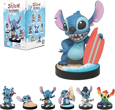 YuMe Disney Lilo & Stitch Hero Box 1 Pack Mystery Blind Box | 3 Collectible Figurines from Lilo & Stitch Movie | Surprise Mini Figures for Kids, Boys, Girls & Disney Fans Ages 8+