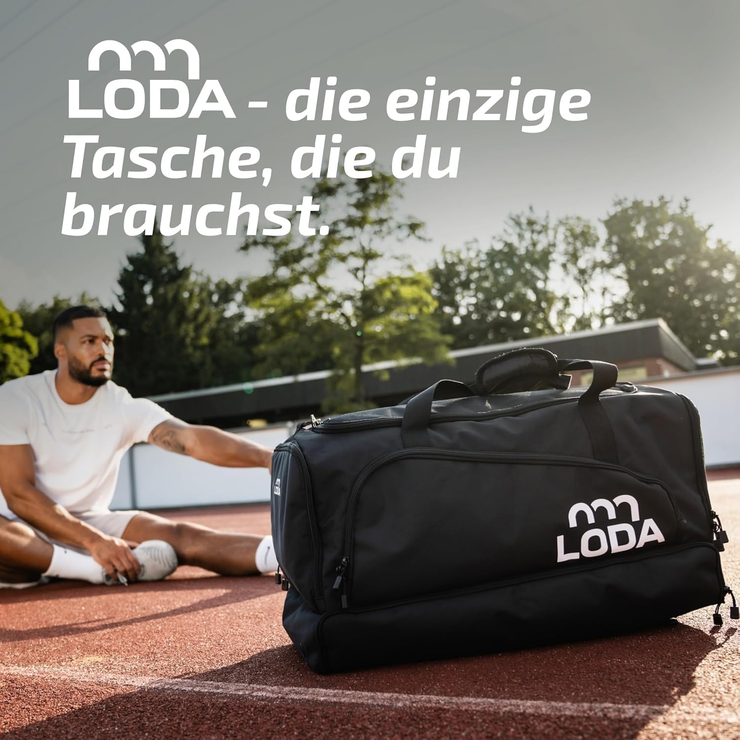 LODA Team 68L Sporttasche mit Schuhfach Nassfach Rucksackfunktion Wertsachenfach