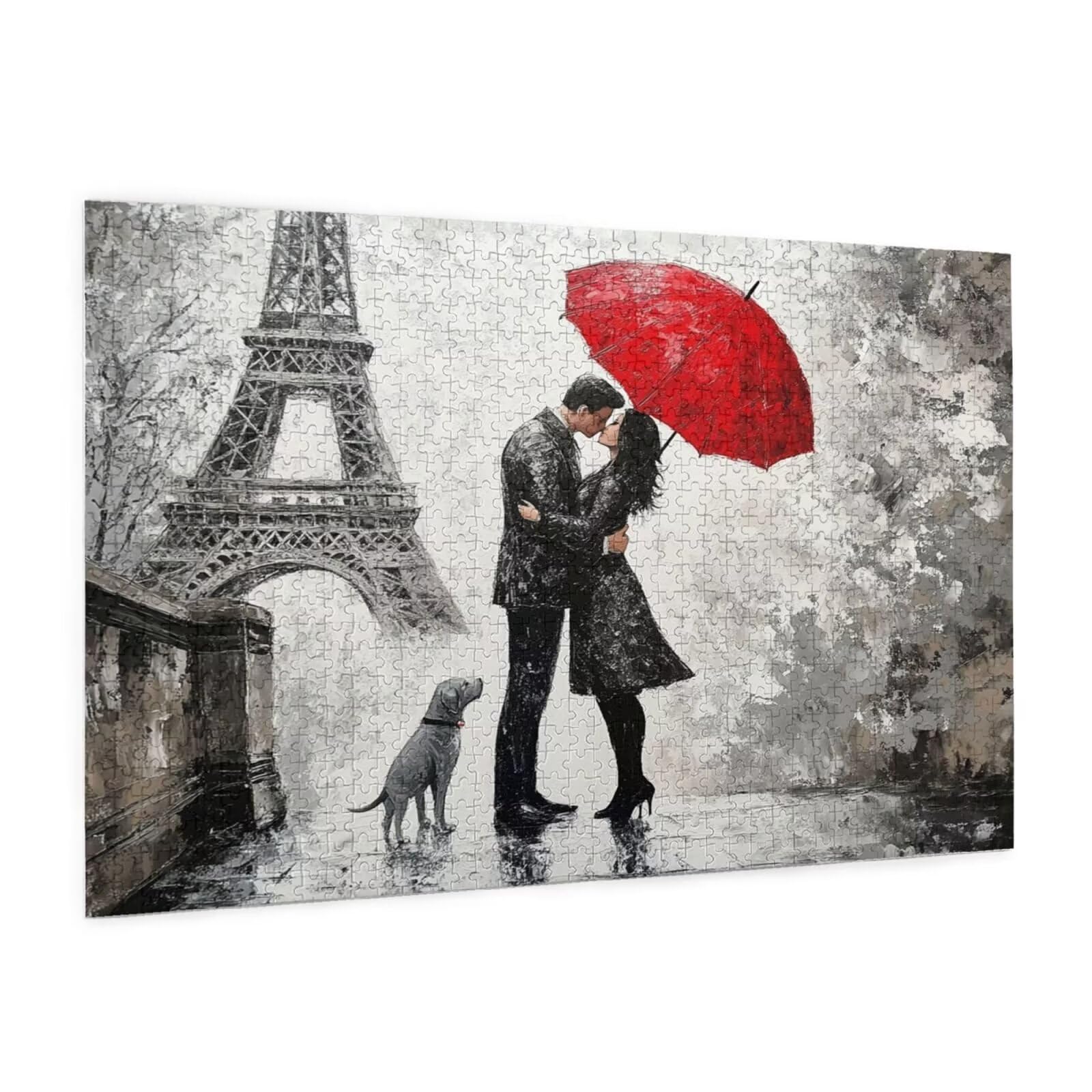 Tour Eiffel Puzzle 1000 Pièces Adultes Puzzle Amoureux Motif Design avec Emballage Cadeau pour Cadeau Femme,Activité Familiale Stimulante Débutants pour Decoration Chambre Murale Maison 75 x 50 cm -2Y