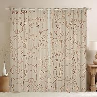Vista 78 de Erosebridal Cortinas opacas de moda de los años 90, 30 % a 50 % para dormitorio, cortina de ventana con cinta de radio retro, tratamientos de Negro