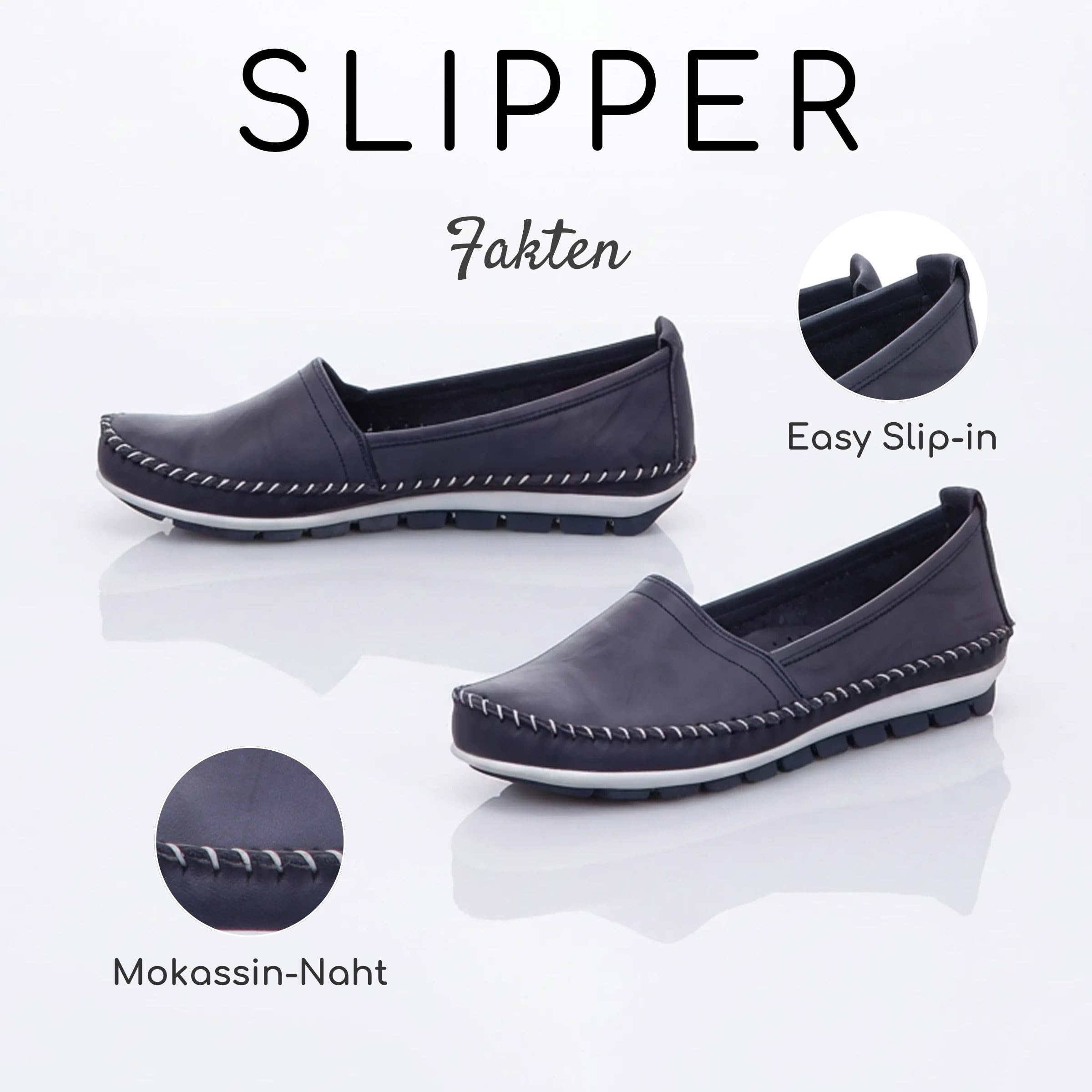 Gemini Damen Slipper weiß