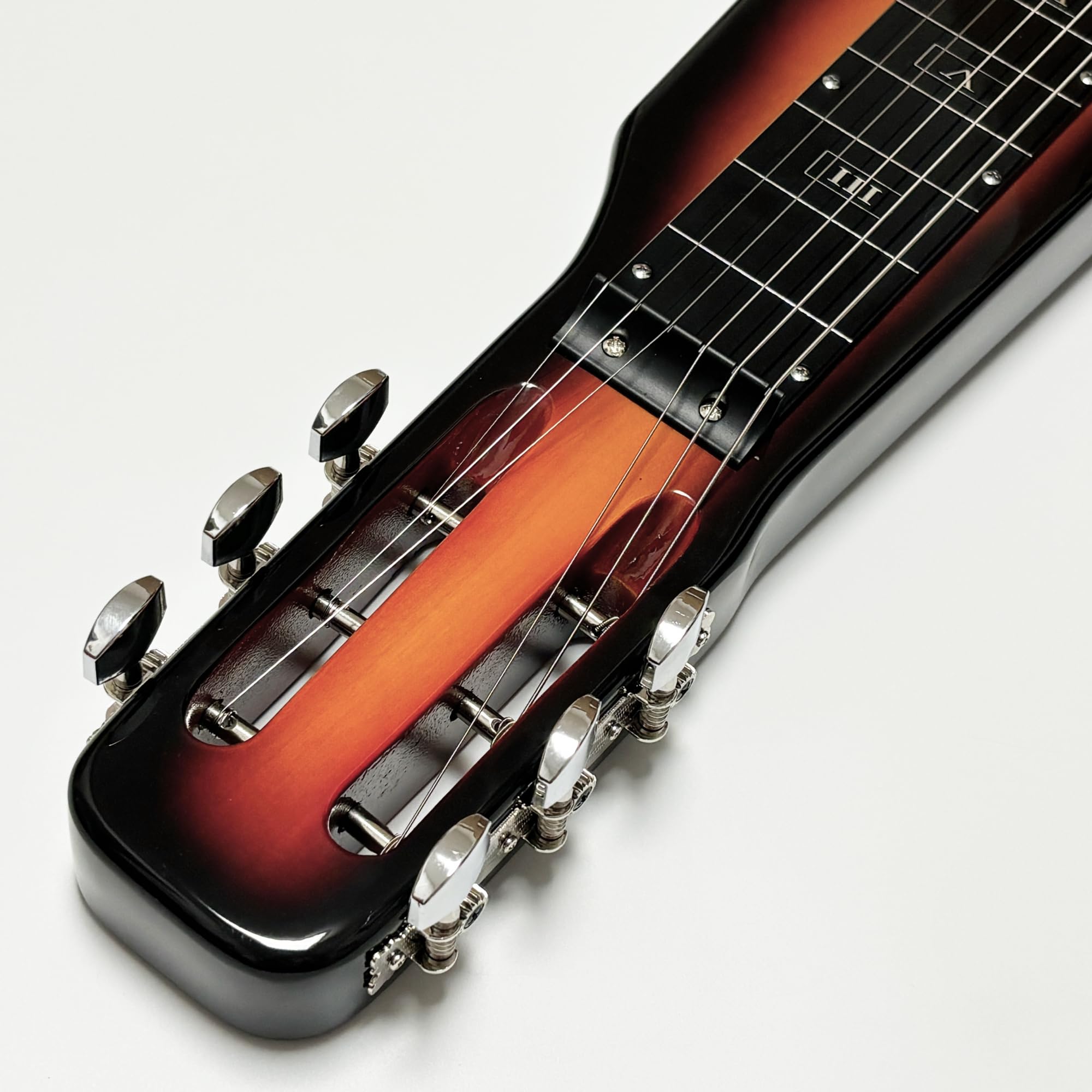 Lap Steel Gitarre, Slide-Stahlgitarre, Elektrogitarre, 6 Saiten, Schlitzkopf-Gitarren mit Gigbag und Gleitstange, Farbe Sunburst