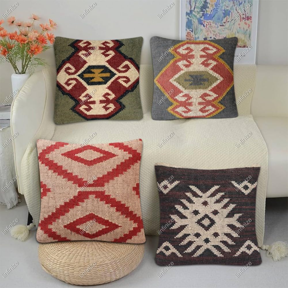Housses de coussin Kilim en laine : l'âme de l'artisanat fait main pour sublimer votre maison