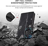 Vista 4 de Jasonyu Funda tipo cartera con tapa para Samsung Galaxy A32 5G, funda magnética de cuero con tarjetero, función atril - Funda protectora de teléfono