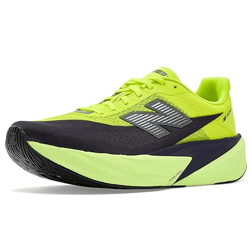 New Balance FuelCell Rebel V5 Tênis masculino, Verde alcalino/Boysenberry, 41