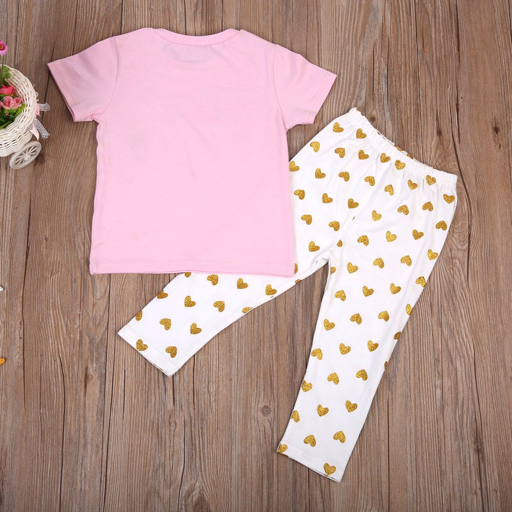 Newborn Kids Baby Girls Matching Sister Romper Shirt Tops+Pants Outfit Clothing Set (4-5 Years, Big Sister)