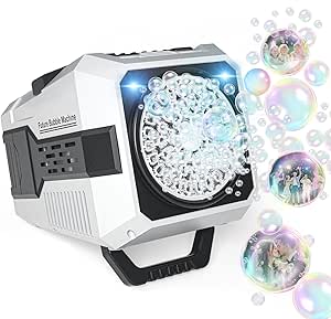 The Holiday Aisle® Automatic Bubble Machine Upgrade Bubble Blower With 2 Fans, 20000+ Bubbles