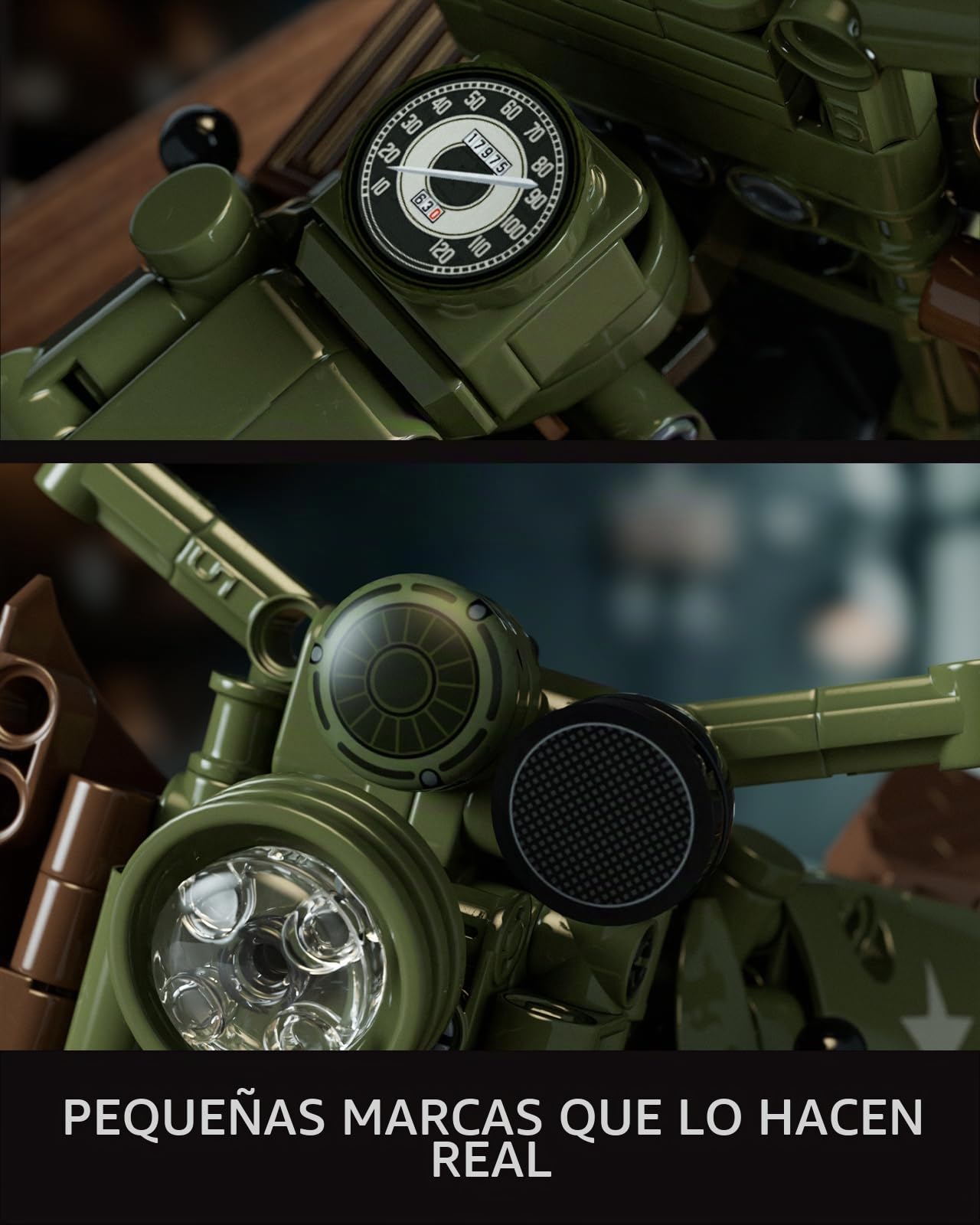 Nifeliz Militares WLA Moto Set De Construcción, Technique Kit de Maquetas como Regalo para Adultos Fans de Las Motos (833 Piezas, NF10333)