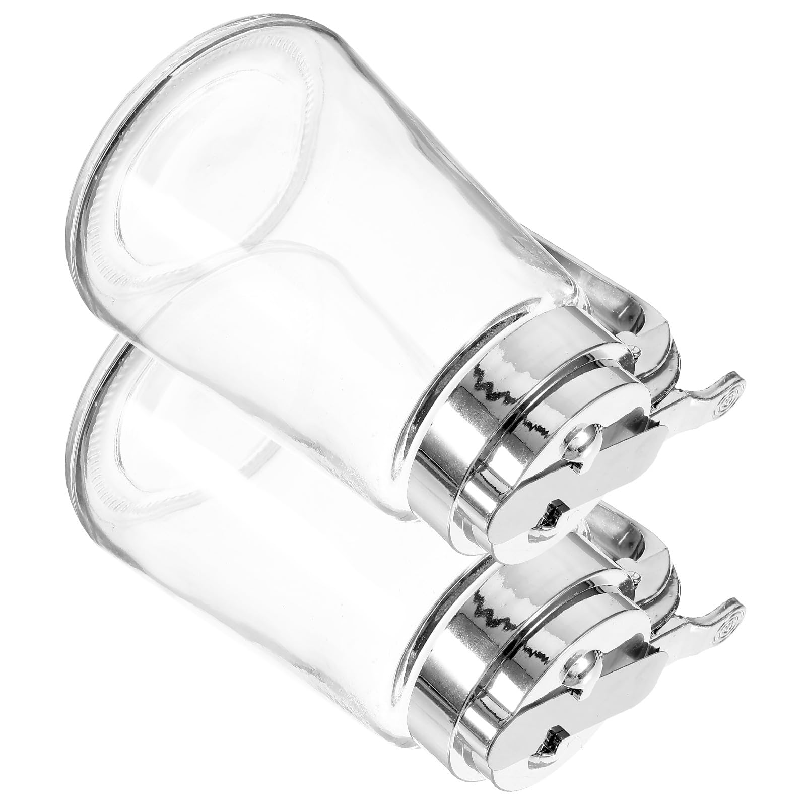 Alasum Lot de 2 Distributeurs de Sirop en Verre 300ml Couvercle Abs, Hermétiques et Polyvalents pour Sucre, Miel ou Condiments Cuisine