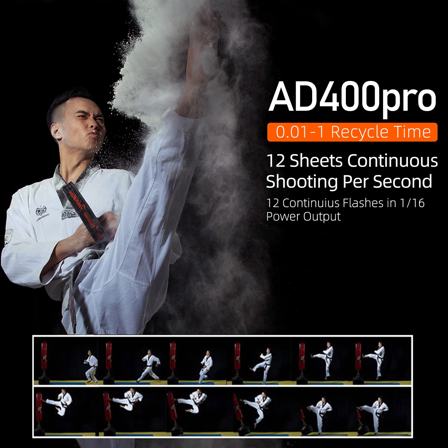 GODOX AD400 Pro TTL Flash Esterno 400W 1/8000 HSS 0,01-1s Tempo di riciclo 30W Lampada da modellazione Monolight Flash Strobo