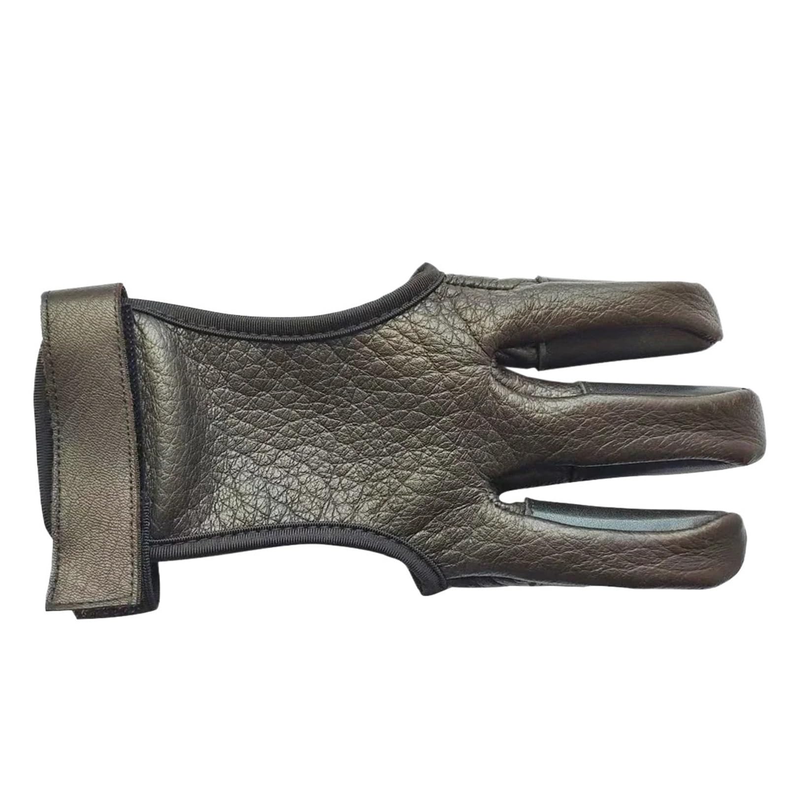 Guanti da tiro con l'arco Guanto a tre dita resistente all'usura in pelle di daino a 3 Pratico protettore for le for tiro con l'arco