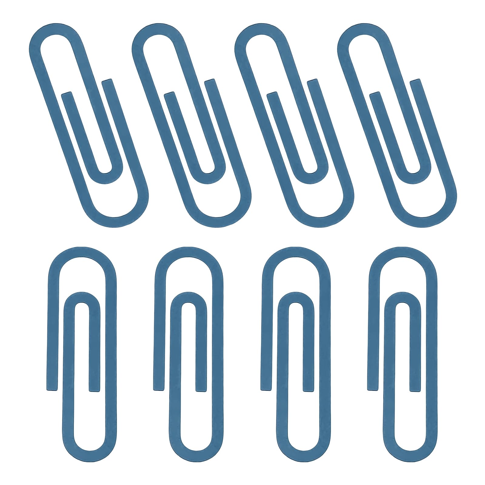 PATIKIL 4" Paper Clip Bookmarks, 8Pcs Metal Book Marks Page Markers Gift for Book Reading Notebook Document Office Teacher Reader, Blue