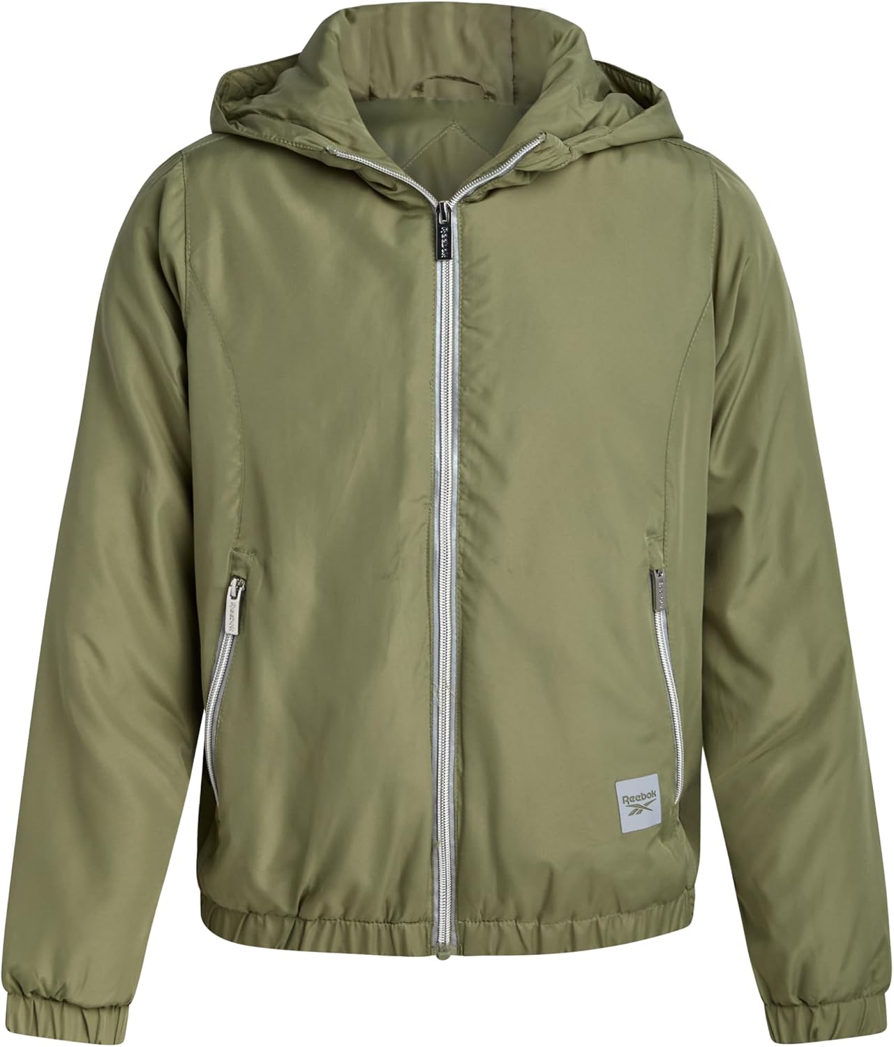 Reebok Girls Windbreaker Jacket - Lightweight Wind and Water Resistant Insulated Girls Jacket with Storm Cuff Sleeves & Hood - Image 2