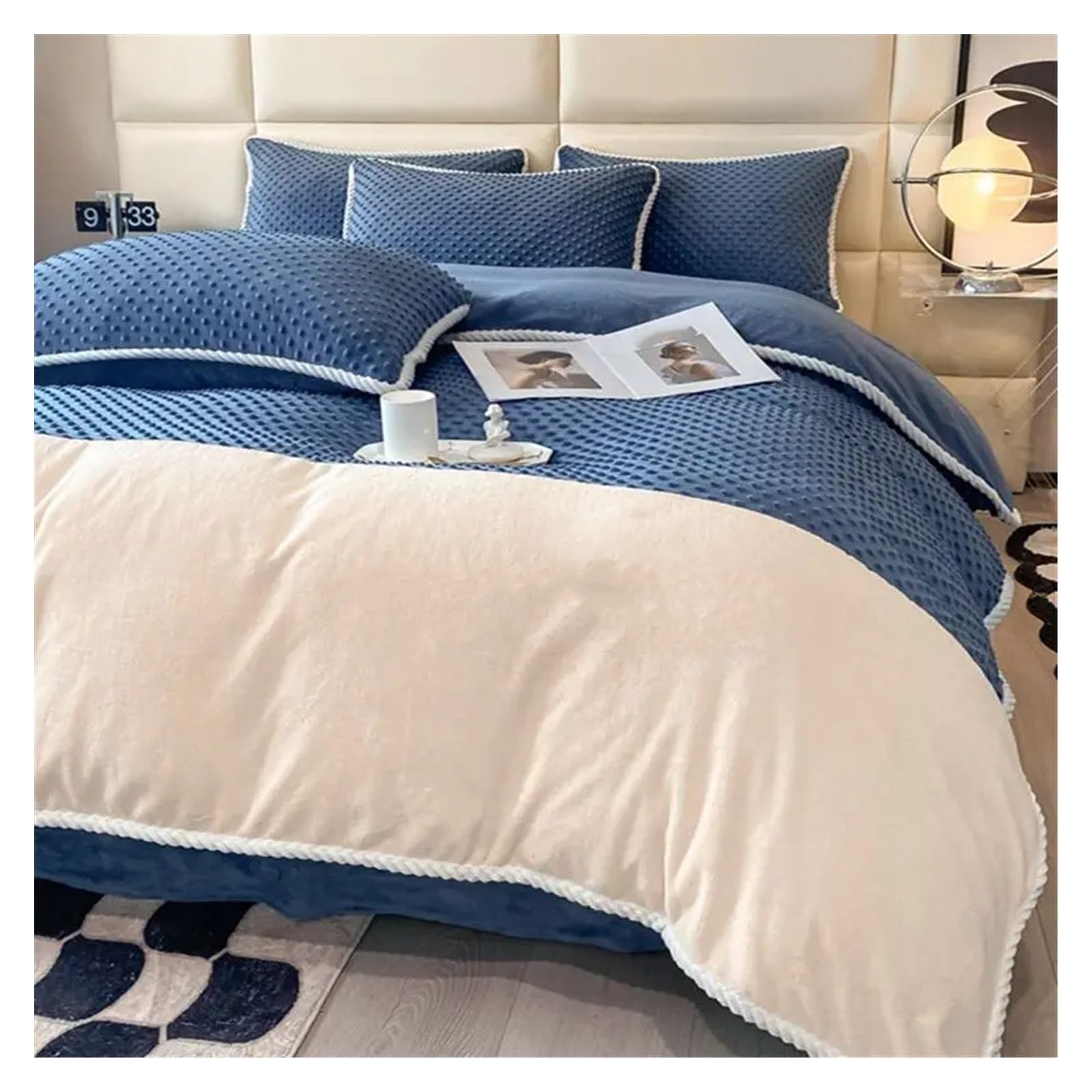 Couverture textile en peluche chaude contre le froid d'hiver