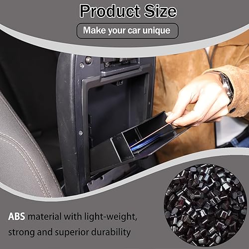 Miniatura 3 de Lcojicep Organizador de consola central, bandeja de inserción, caja de reposabrazos compatible con Tacoma 2016-2023, caja de almacenamiento de