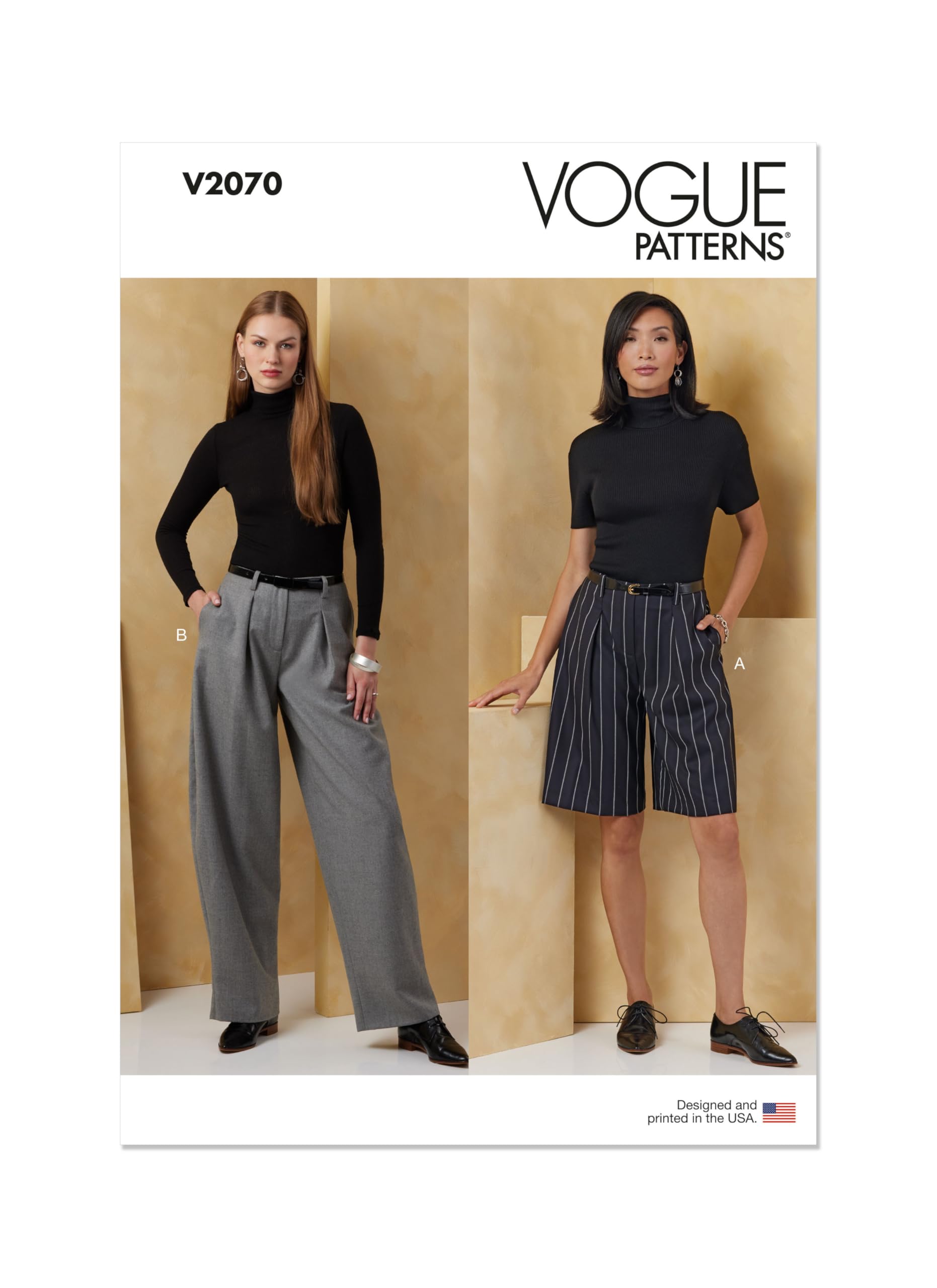 Vogue Sewing Pattern V2070Y5 Misses' Shorts and Trousers Y5 (18-20-22-24-26)