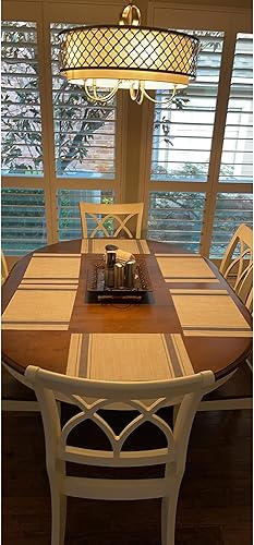 Miniatura 4 de Manteles individuales, manteles individuales duraderos para mesa de comedor, manteles individuales de PVC, juego de 4 manteles individuales de