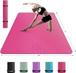 HAPBEAR Extra Large Yoga Mat - 72"x48"/ 78"x54", 6mm/8mm, Non-Slip, Durable, Thick Wide Exercise Mat for Home Workouts, Yoga, Pilates, Stretching, Meditation (Barefoot Exercise)