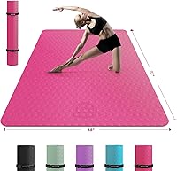 Vista 9 de HAPBEAR Extra Large Yoga Mat - 72"x48"/78"x54", 1/4" & 1/3" Thick, Non-Slip, Durable, Eco-Friendly, Wide Exercise Mat for Home Workouts, Yoga