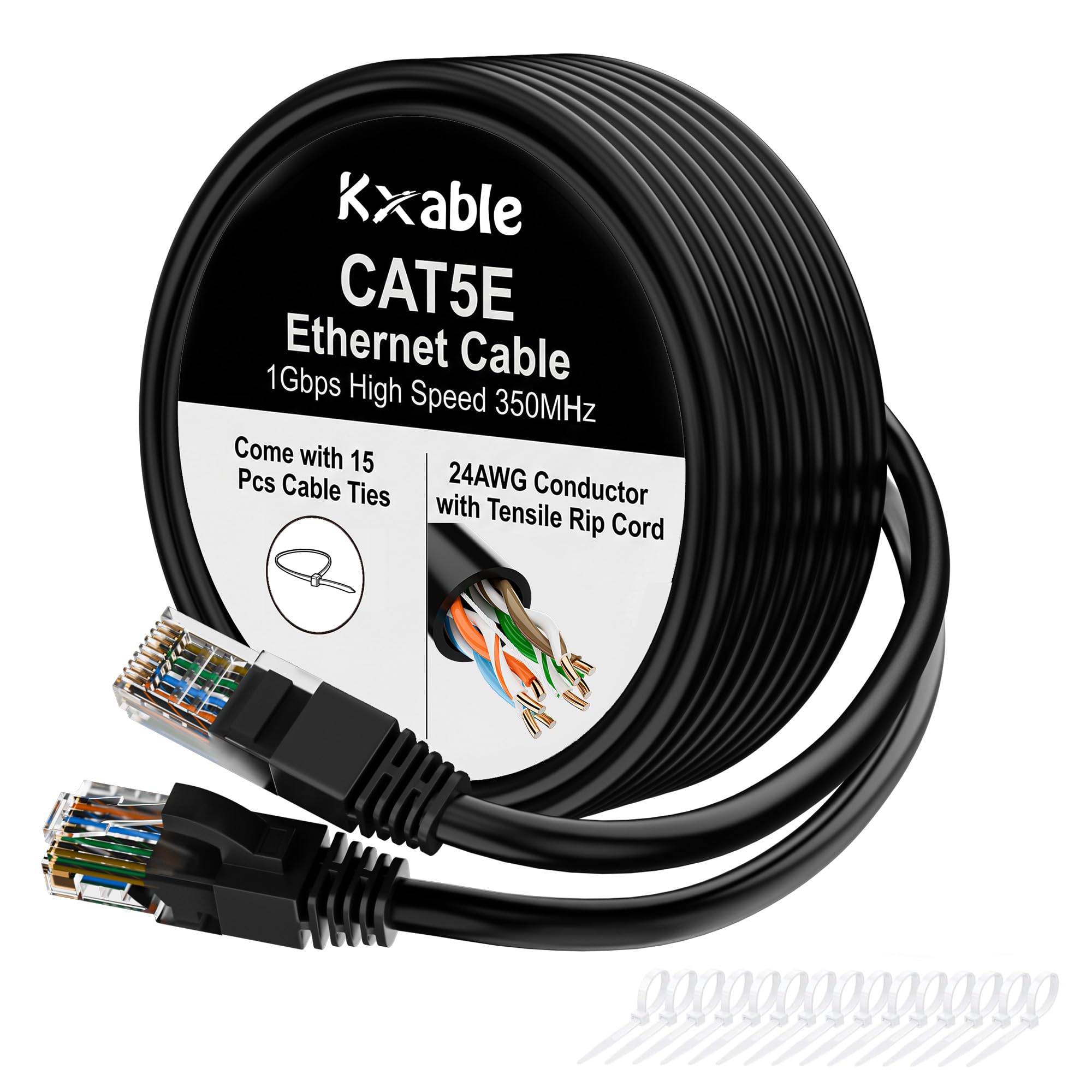 Amazon.com: Cat5e Ethernet Cable 25 FT, Long Cat 5e Internet Cable