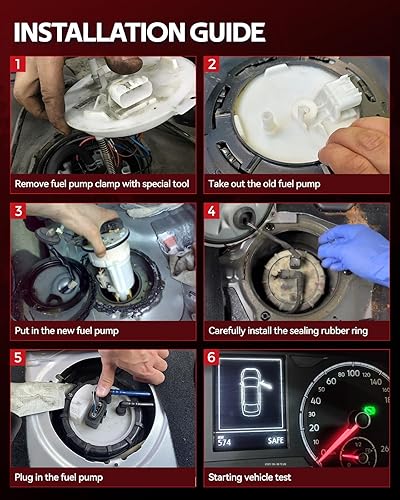 Miniatura 7 de Torchbeam Conjunto de bomba de combustible eléctrica, compatible con Camry 2008-2011 2.4L, repuesto de bomba de combustible para FG1170