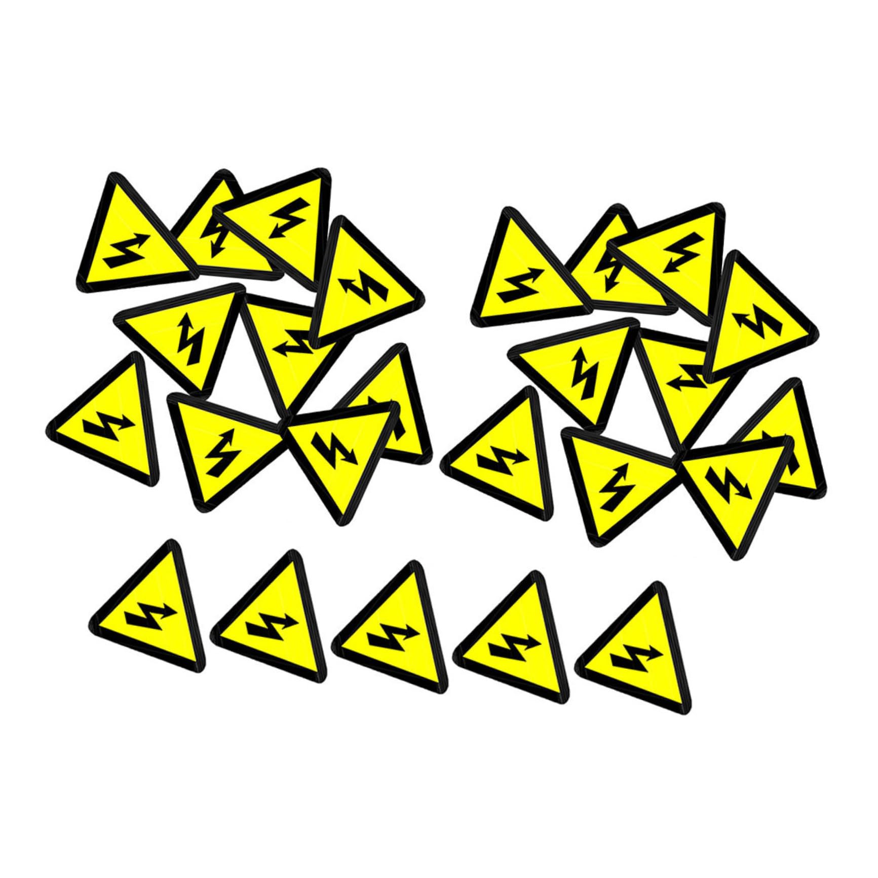 UPKOCH Autocollants Adhésifs de Panneau D'avertissement Haute Tension Lot de 25 Jaune, Fort et Solide, pour Équipements Électriques et Boîtes Électriques Bureau ou Salle de Sport