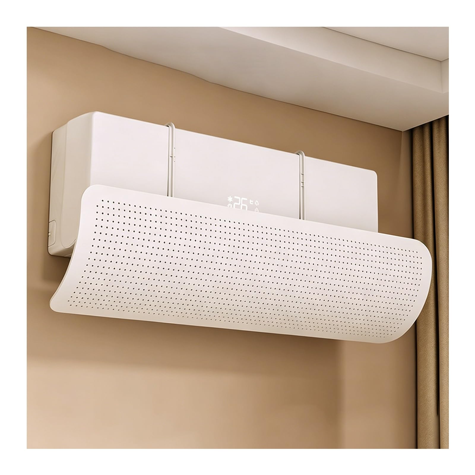 HBOOMOEM Air Conditioner Deflector, Wall Mounted Ac Wind Deflector, Prevents Direct Cold Drafts, Offers Broad Compatibility, and Is Easy to Install Without Drilling.(A)