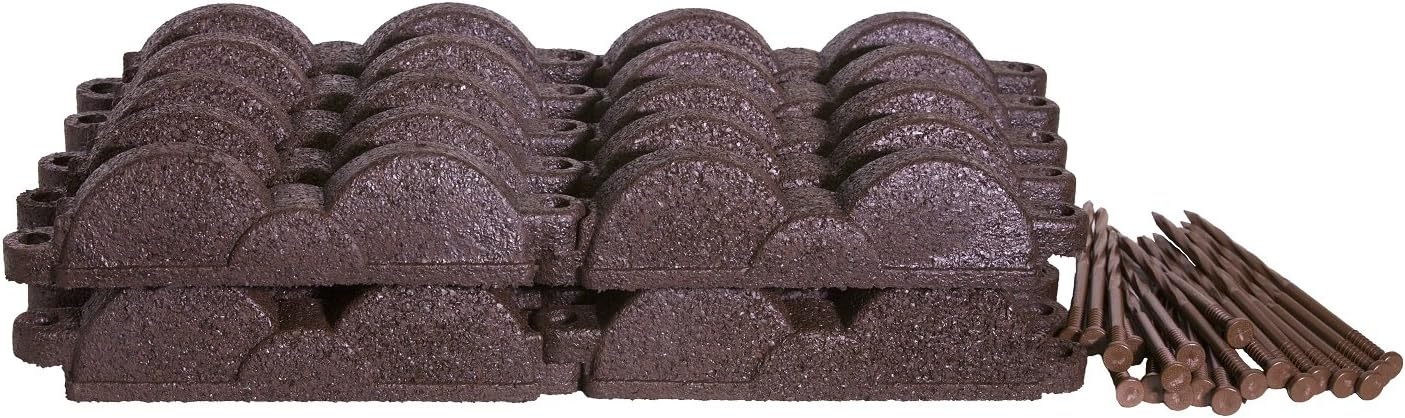 Valley View Industries 20 ft., 12 in. Pieces Dark Brown Rubber Edging