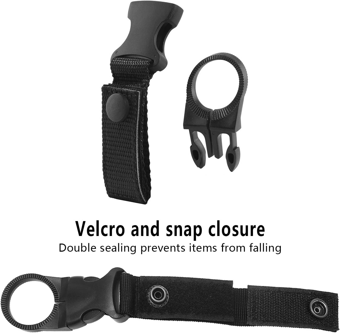 3Pcs Bottle Hanging Buckle Clip Outdoor Portable Water Bottle Ring Holder Mineral Water Bottle Clip for Backpack Belt Belt Outdoor Camping Hiking Mountaineering Traveling(Black)